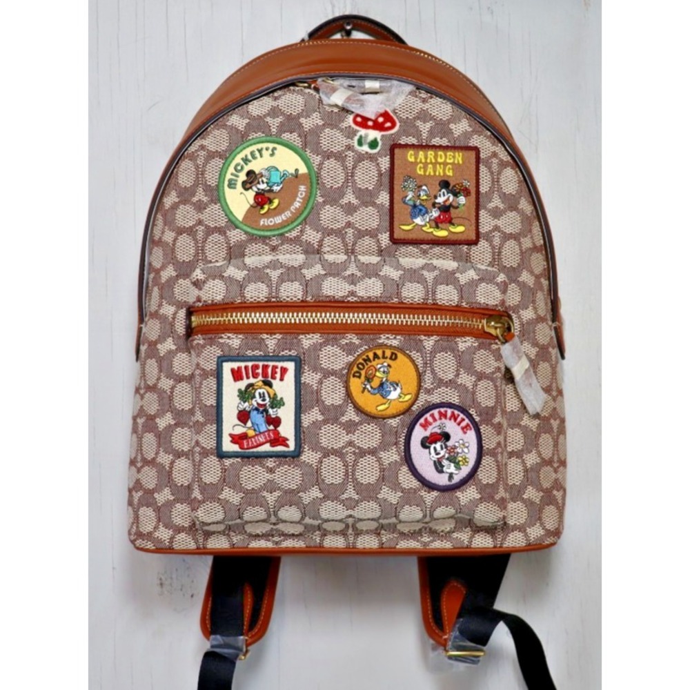 Disney COACH Disney100 Mickey Mouse and Friends Garden Gang Backpack Brand New